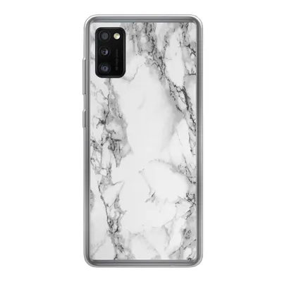 Produktbild von MuchoWow® Handyhülle Schutzhülle Hülle für Samsung Galaxy A41 Marmor - Stein - Weiß - Grau - Schwarz - Marmoroptik Silikon Softcase Handy Hülle - Mobiltelefon