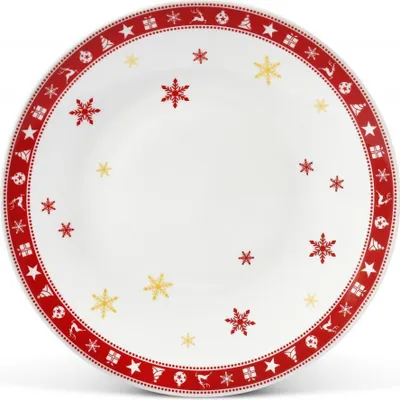 Produktbild von Weihnachtsporzellan, flacher Teller, 26 cm, tschechisches Porzellan, Leander