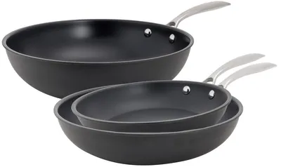 Productafbeelding van Cookinglife Pannenset Revolt 3-delig - Wokpan ø 28 cm + Koekenpan ø 24 & 28 cm - geschikt voor alle warmtebronnen - keramische anti-aanbaklaag