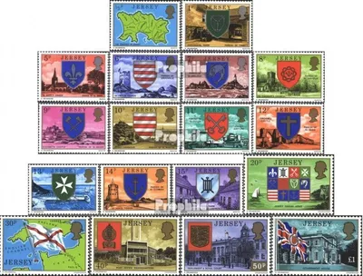 Produktbild von Briefmarken GB - Jersey 1976 Mi 131-148 (kompl.Ausg.) postfrisch Pfarrgemeinden