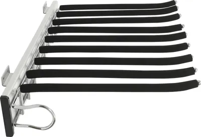 Image de Porte-pantalons, design peu encombrant, capacité de 9 barres, noir