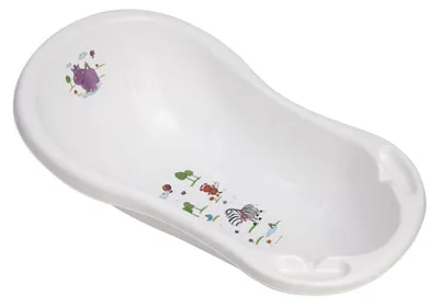 Obrázek produktu pro Lorelli dětská vanička Hippo úložné prostory 84 cm dlouhé ergonomický tvar od narození bílá
