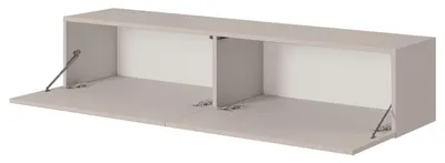 Obrázok produktu pre Selsey VELDIO - TV skrinka 140 cm sivá béžová s frézovaným čelom