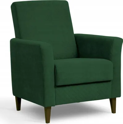 Produktbild von Sessel - Grün - 73x90x82 cm B/H/T - Gesteppte Nähte - Hohe Beine - Haustiersicher - Modern Ohrensessel - GAMMA