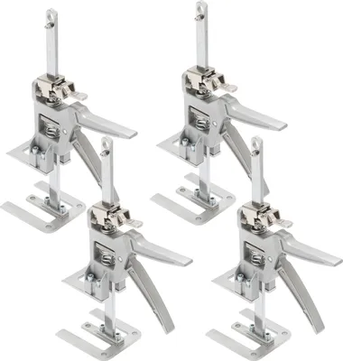 Zdjęcie produktu dla Aopunly 4x ręczny podnośnik do płyt gipsowo-kartonowych, podnośnik do szafek, do 150 kg, regulowany w zakresie 0–14,5 cm