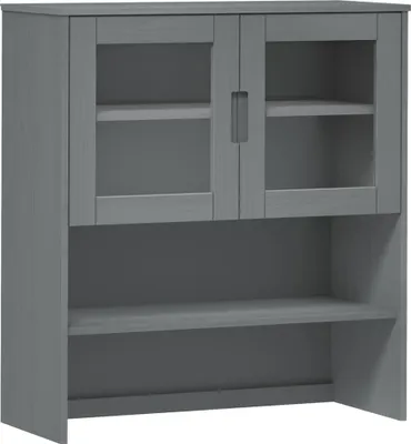 Zdjęcie produktu dla vidaXL Highboard top MOLDE Grey 90x35x100 cm lite drewno sosnowe