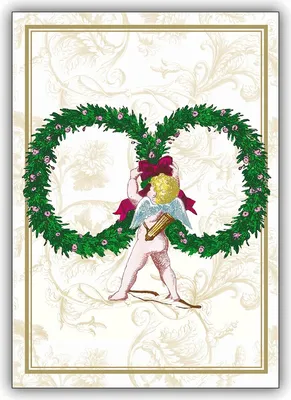 Produktbild von 5x romantische Hochzeitskarten mit Amor zum Glückwünschen auch als Menükarte