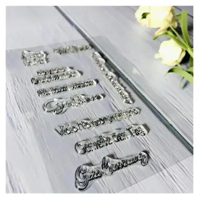 Produktbild von Silikonstempel für die Kartenherstellung, 11 x 16 cm, transparente Stempel für Scrapbooking