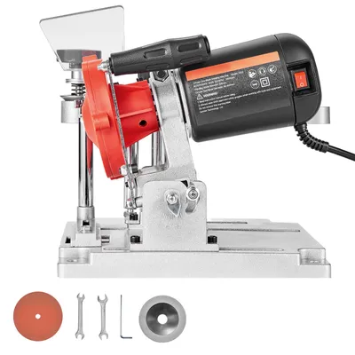 Image de Affûteuse de lames de scie SucceBuy 140 W, affûteuse de lames de scie circulaire à 5 700 tr/min avec meule de 100 mm, affûteuse électrique avec angle de réglage de ±25° pour lames de scie de 90 à 400 mm, affûteuse pour le travail du bois