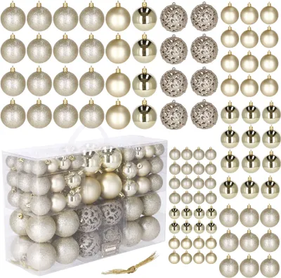 Image de Boules de Noël Boule de Noël 100 pièces jusqu'à 6 cm - Or