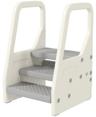 Zdjęcie produktu dla Taboret dla dzieci - Regulowany taboret | Kolor: Szaro-biały | Wymiary: 42x43x65,5 cm