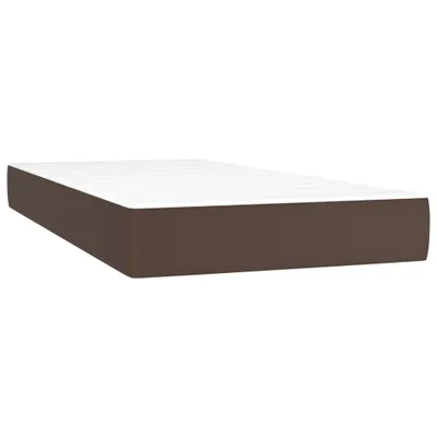 Produktbild von vidaXL Taschenfederkernmatratze Mittel Braun 90x200x20 cm Kunstleder