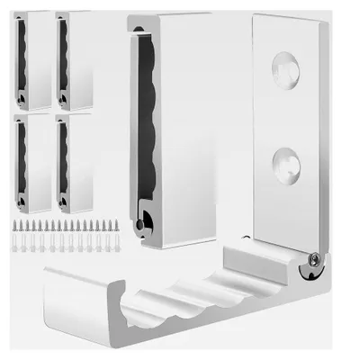 Produktbild von 6 Stück Faltbare Wandhaken aus Aluminiumlegierung für Garderobe mit Schraubmontage
