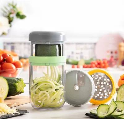 Immagine prodotto di Affettatrice e grattugia a spirale per verdure con ricette Vigizer InnovaGoods