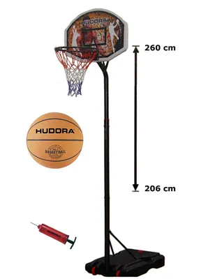 Produktbild von Hudora 71664 Basketballständer Chicago mit Ball und Pumpe