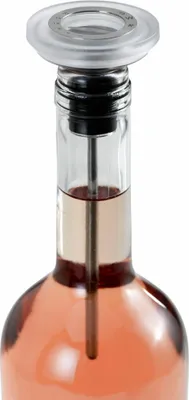 Immagine prodotto di AdHoc Gusto termometro versatore e tappo, tappo per bottiglia, versatore, versatore per bottiglia, plastica, acciaio inox, vetro, silicone, trasparente, h: 15 cm, FV74