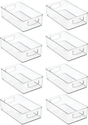 Produktbild von mDesign Kühlschrankbox Aufbewahrung Organizer 8er-Set Kunststoff Durchsichtig