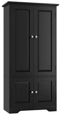 Produktbild von Mehrzweckschrank FMD-137, 58 x 32 x 123 cm, schwarz