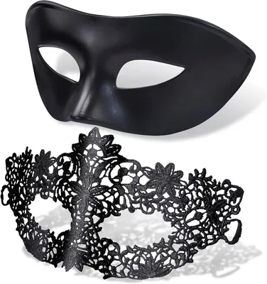 Productafbeelding van Venetiaans masker, set van 2, voor carnaval