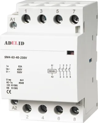 Produktbild von Schaltrelais Leitungsschutzschalter Installationsschütz 63A 4x NO Schließer Spule 230V AC