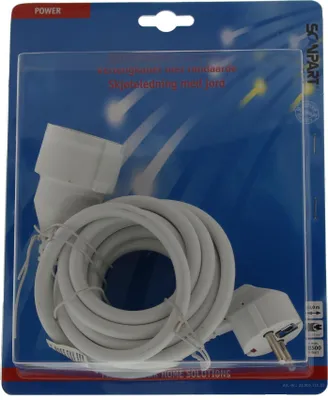 Produktbild von SCANPART 2380531523, 3 m, Drinnen, 1,5 mm², Weiß, 1 AC-Ausgänge, 2500 W
