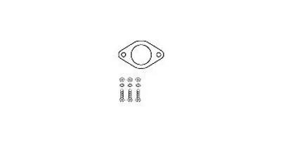 Produktbild von HJS Montagesatz Vorkatalysator 82 23 4489 für OPEL Vivaro A Kastenwagen (X83)