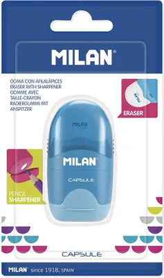 Produktbild von Milan Capsule, Manueller Bleistiftspitzer, Mehrfarbig, Stahl, 80 mm, 27 mm, 135 mm