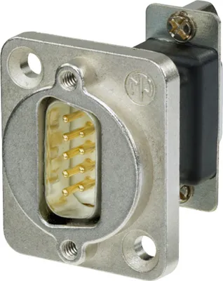 Produktbild von Neutrik NADB9MF Kabelschnittstellen-/adapter D-SUB Schwarz - Silber (NADB9MF)