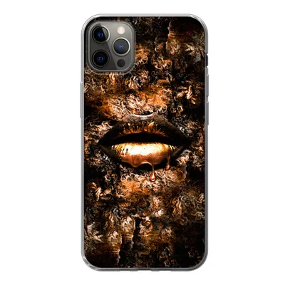 Produktbild von MuchoWow® Handyhülle Schutzhülle Hülle für iPhone 13 Pro Max Frau - Lippen - Kupfer Silikon Softcase Handy Hülle - Mobiltelefon