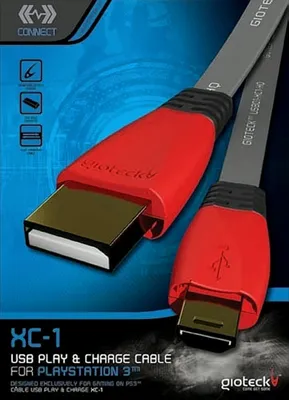 Image de PS3 Câble de charge USB Gioteck XC-1 pour manette