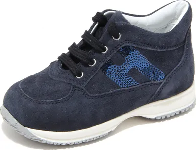 Produktbild von 88606 sneaker blu HOGAN INTERACTIVE H PAILLETTES scarpa bimba schuhe kinder