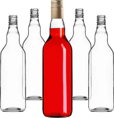 Immagine prodotto di Bottiglie in vetro KADAX da riempire, 700ml, 10 pezzi, bottiglie da liquore vuote con tappo a vite, bottiglie per succhi di frutta