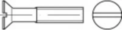Produktbild von TOOLCRAFT 1065468 Senkschrauben M3.5 12 mm Schlitz DIN 963 Edelstahl A2 200 St.