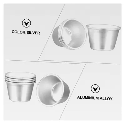 Produktbild von 3-teiliges Set runder Kuchenbackformen aus Aluminiumlegierung, antihaftbeschichtet, geeignet für Pudding, Torten und DIY-Küchenbackformen