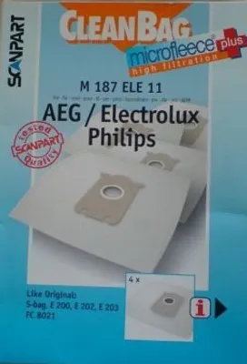 Obrázek produktu pro CLEANBAG Microfleece+ Dustbag S-Bag Electrolux/Philips 4+1