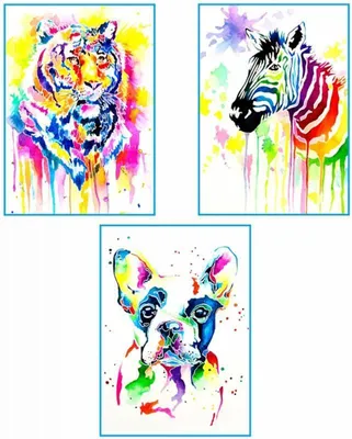 Produktbild von Rosa Aquarell Malset Tiere 24x34 cm kreatives Set