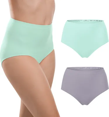 Produktbild von Celodoro Damen Seamless Taillenslip (2er Pack) - Mint Grau XL