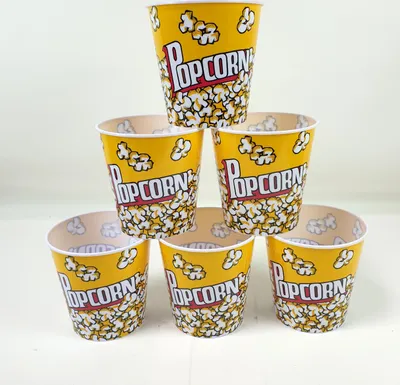 Produktbild von Popcorneimer 17,5cm 2,8 Liter Kunststoff 6er-Set