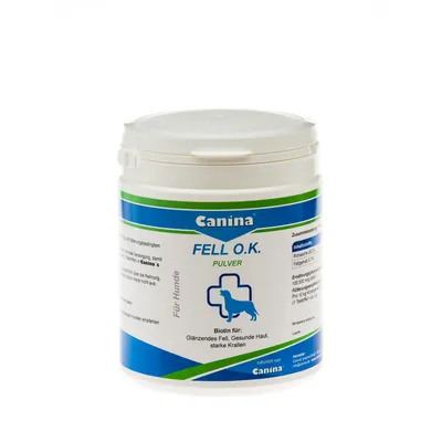 Produktbild von Canina Fell O.K., Hund, Puder, Haut & Haarkleid, Universal, Vitamin H (Biotin), Topf