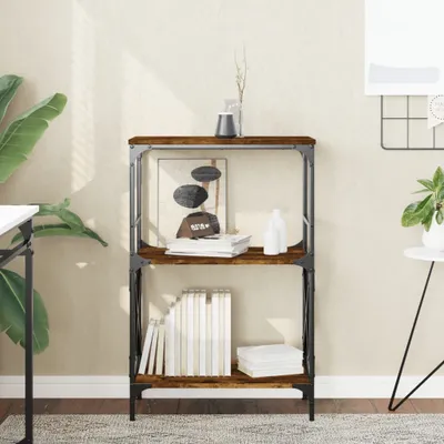 Produktbild von Maison Exclusive - Bücherregal 3 Böden Räuchereiche 59x35x90,5 cm Holzwerkstoff