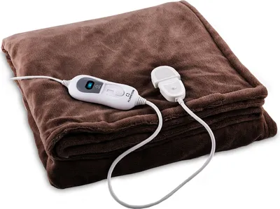 Produktbild von Klarstein XL Wärmedecke, 120 W Heizdecke mit Abschaltautomatik, Kuscheldecke fürs Bett, Sofa & Camping, Elektrische Heizdecken Groß, Wärmedecken Energiesparend & Waschbar, Decke Elektrisch 180x130 cm