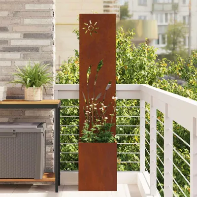Obrázok produktu pre Maison Exclusive – Sieťka na ochranu súkromia do záhrady, farba: hrdzavá, rozmery: 32 x 32 x 150 cm