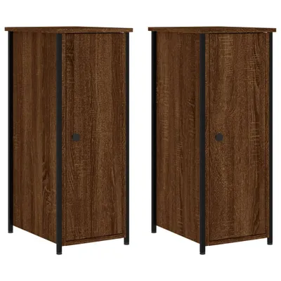 Produktbild von Nachttische 2 Stk. Braun Eichen-Optik 32x42x80 cm Holzwerkstoff