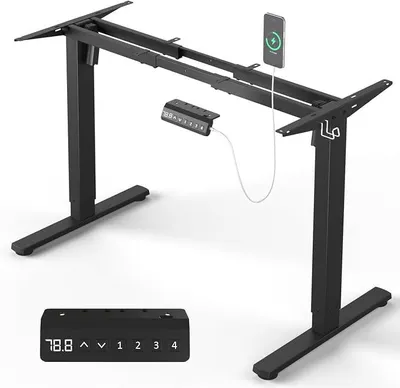 Imagen del producto de Escritorio de altura ajustable con estructura de 2 motores, color