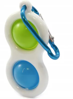Produktbild von 2-Fach Simple Dimple Fidget Toy Schlüsselanhänger - Anti-Stress Spielzeug Erdnuss Form