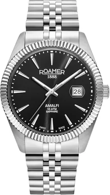 Produktbild von Roamer 852833 41 55 20 Amalfi Gents schwarz silber Edelstahl Herren Uhr NEU