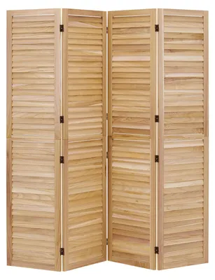 Produktbild von Homestyle4u Paravent Raumteiler 4 teilig Holz Natur Vintage Höhe 170 Indoor
