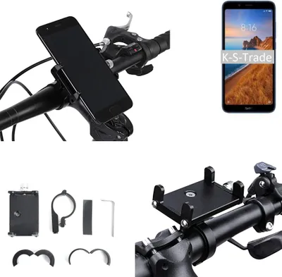 Produktbild von K-S-Trade Handyhalterung für das Fahrrad kompatibel mit Xiaomi Redmi 7A Halter Lenkstange Fahrradhalterung Motorrad Bike Mount Befestigung Smartphone