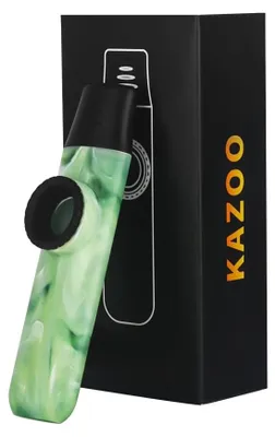 Imagen del producto de Flauta kazoo instrumento musical - Tono ajustable - Cinco membranas - Verde