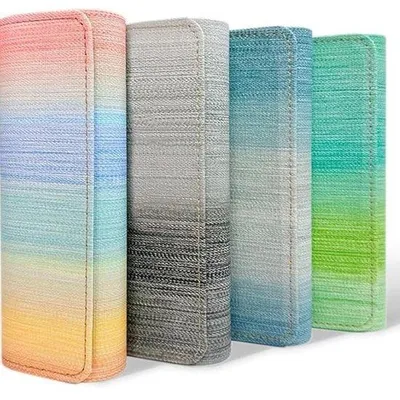Produktbild von Famanu Hardcase Brillenetui - 4 Stück - Regenbogenfarben - Hartschale - Faltbar